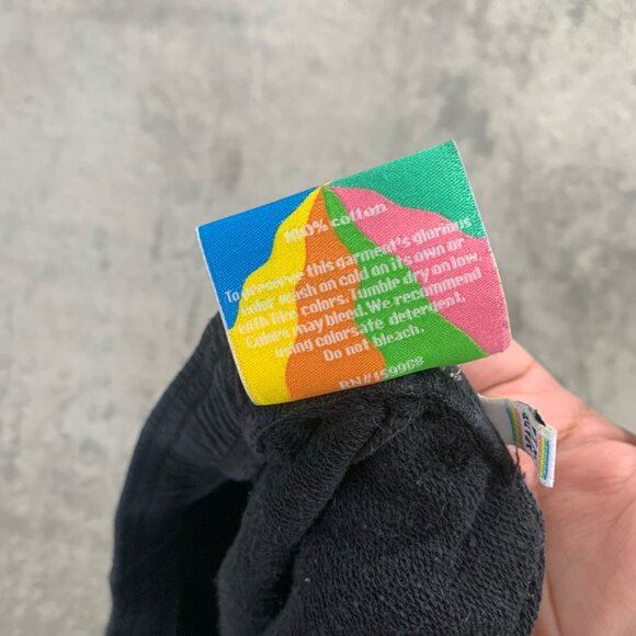 Big Bud Press Sweat Shorts Womens XL Faded Black Pockets Sun Logo Loungewear 4” - Picture 7 of 8